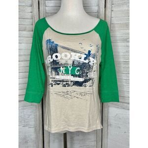 SO Brooklyn NYC The City of Dreams Raglan Shirt Size M